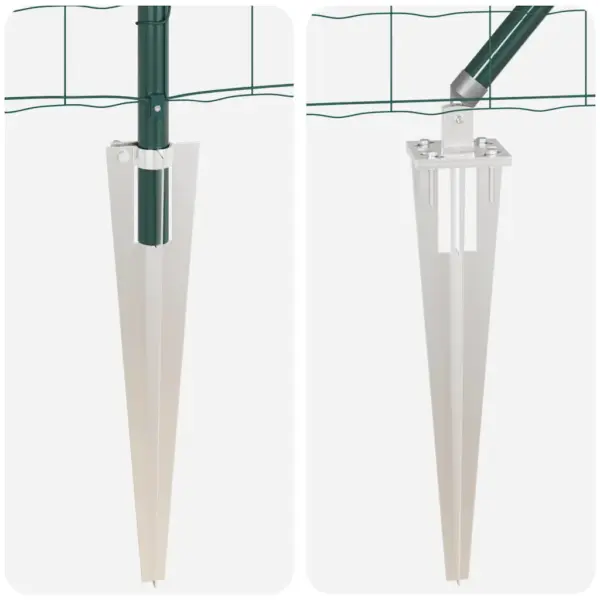 Eurovõrkaia komplekt postidega, roheline teras, 1,2 x 10 m – 9