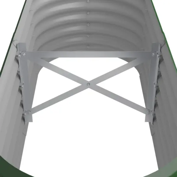 Roheline ovaalne aia taimelava, galvaniseeritud teras, 114 x 40 x 36 cm – 5