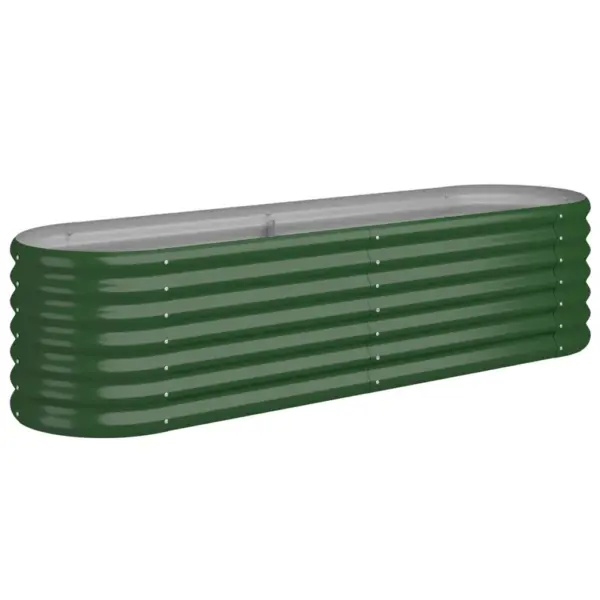 Roheline ovaalne galvaniseeritud terasest taimelava 152 x 40 x 36 cm - 2