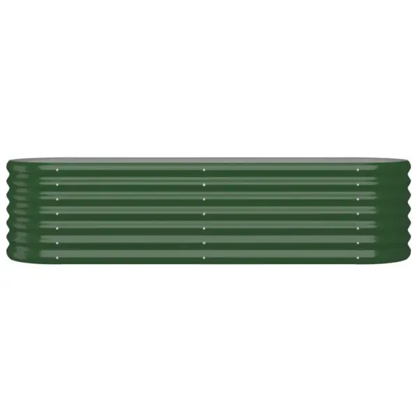 Roheline ovaalne galvaniseeritud terasest taimelava 152 x 40 x 36 cm - 3