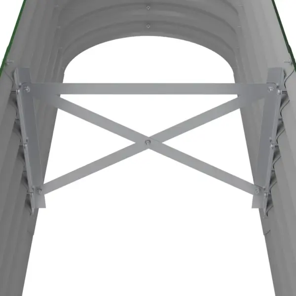 Roheline ovaalne galvaniseeritud terasest taimelava 152 x 40 x 36 cm - 5