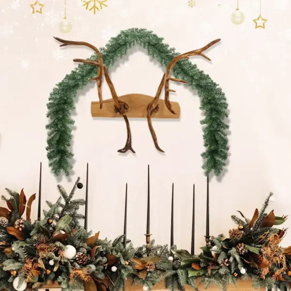 Roheline jõuluvanik PVC-st, 10 m, 900 oksaga, tuppa ja õue – 3