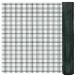 Roheline tsingitud terasest võrkaed kanadele, 1 x 25 m, võrgusilm 25 x 25 mm