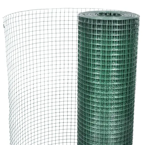 Roheline tsingitud terasest võrkaed kanadele, 1 x 25 m, võrgusilm 25 x 25 mm – 4