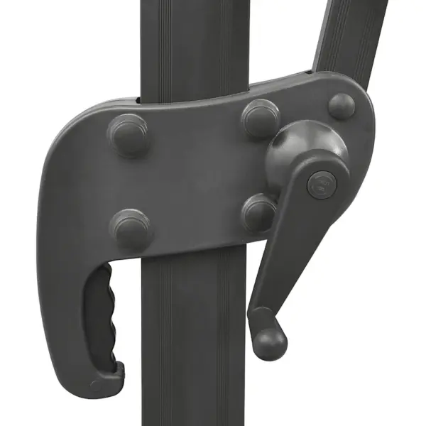 LED-valgustusega külgpostiga aia päikesevari, roheline, 300 x 300 cm – 8