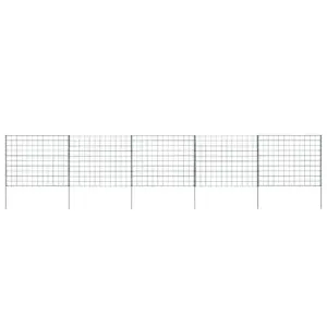 Roheline piirdeaia komplekt tiikide ja basseinide kaitseks, 5 paneeli, 77,5 x 64 cm