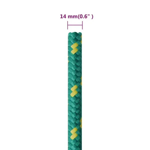 Roheline polüpropüleenist paadiköis, 14 mm, 25 m – 6