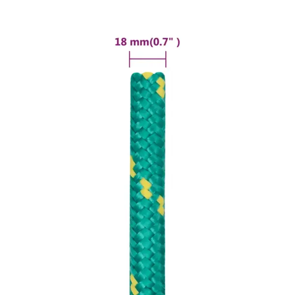 Roheline polüpropüleenist paadiköis, 18 mm, 50 m – 6
