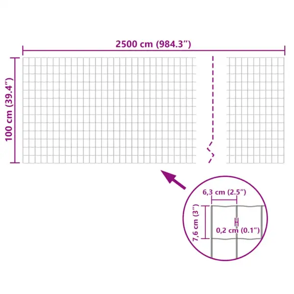 Roheline PVC-kattega traataed, 25 x 1,0 m, võrgusilma suurus 76 x 63 mm – 5