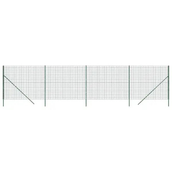 Roheline PVC-kattega võrkaia komplekt, tsingitud terastraat, 2 x 10 m – 2