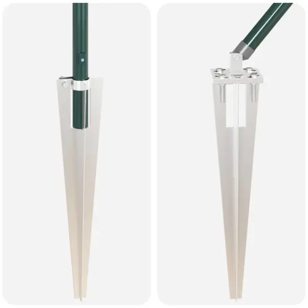 Roheline terasest aiapostide komplekt traataiale, 13 tk, 170 x 3,2 cm – 7