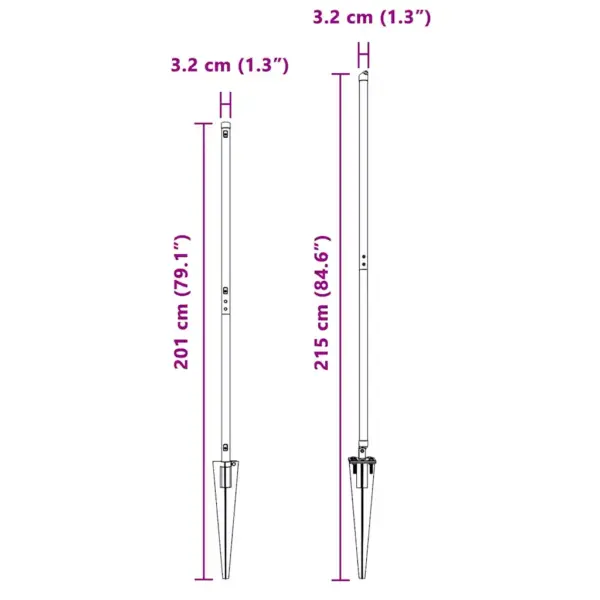 Roheline terasest aiapostide komplekt traataiale, 13 tk, 170 x 3,2 cm – 10
