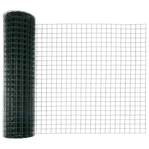 Roheline terasest võrkaiakomplekt postidega, 1,2 x 10 m – 7