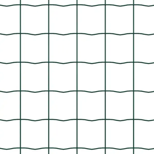 Roheline eurovõrkaia komplekt postidega, teras ja PVC, 0,8 x 25 m – 9