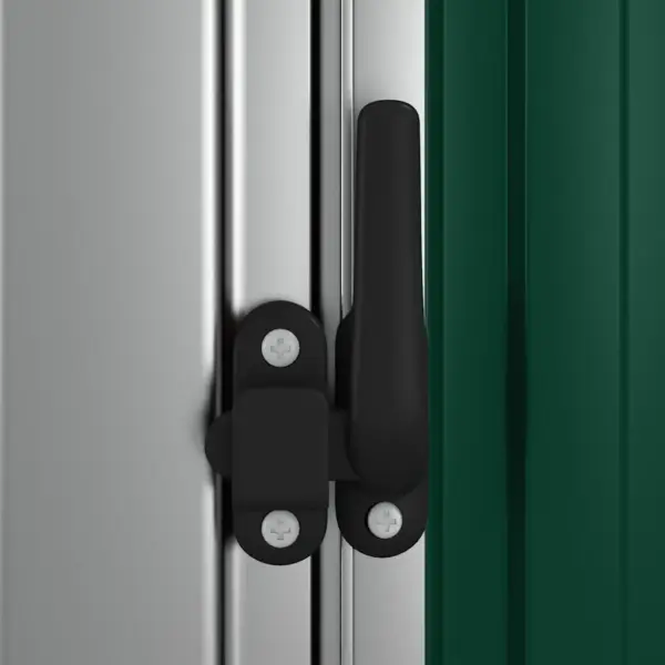 Aiakuur lukustatava uksega, roheline tsingitud teras, 118,5 x 97 x 209,5 cm – 6