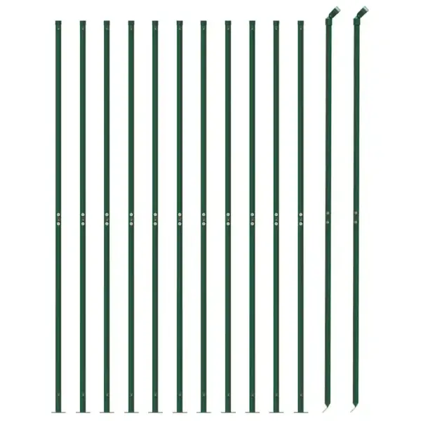 Roheline võrkaia komplekt äärikutega, PVC-kattega terastraat, 1,6 x 25 m – 3