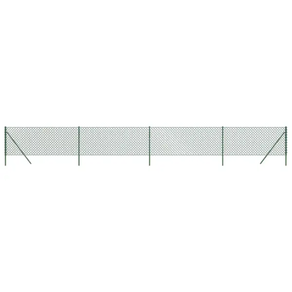 Roheline PVC-kattega võrkaia komplekt postidega, 1 x 10 m, 60 x 60 mm – 2