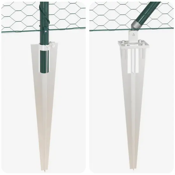 Roheline võrkaiakomplekt terasest ja PVC-st, 50 x 1,4 m, 25 mm võrk – 9