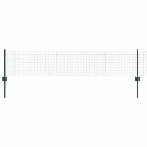Roheline võrkaiakomplekt postidega, teras ja PVC, 0,4 x 10 m – 2