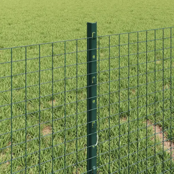 Roheline võrkaiakomplekt postidega, teras ja PVC, 0,4 x 10 m – 4