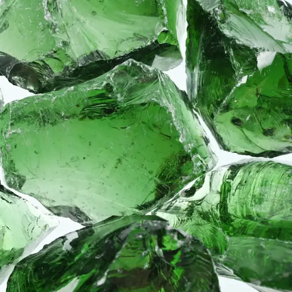 Dekoratiivsed klaasist gabioonikivid, roheline, 60–120 mm, 25 kg pakk – 8