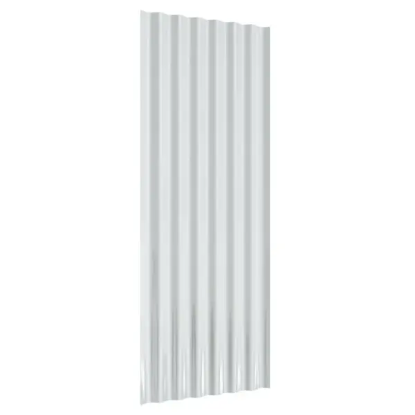 Lainelised galvaniseeritud terasest katusepaneelid, roheline, 12 tk, 100 x 36 cm – 5