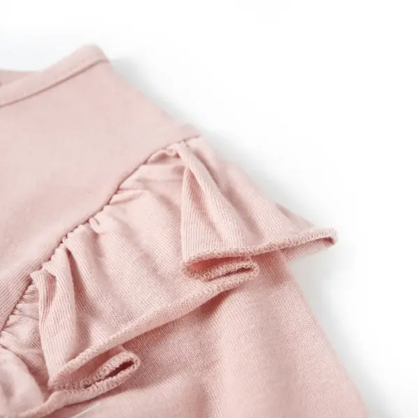 Pikkade varrukatega roosa lastesärk varblastrükiga, 100% puuvill, suurus 116 – 4