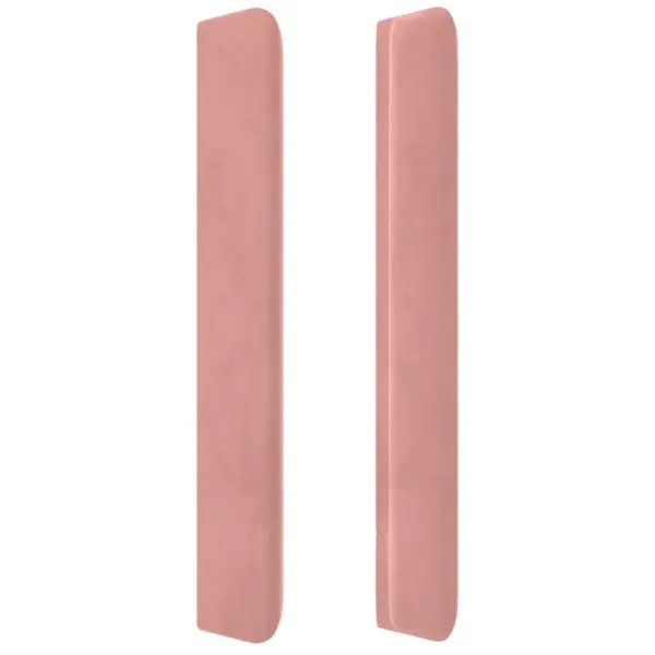 Roosa sametist servadega voodipeats, reguleeritava kõrgusega, 147 x 16 x 118/128 cm – 4