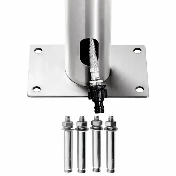 Aiadušš pea- ja käsidušiga pruuni WPC-alusega, roostevaba teras, 225 cm – 8