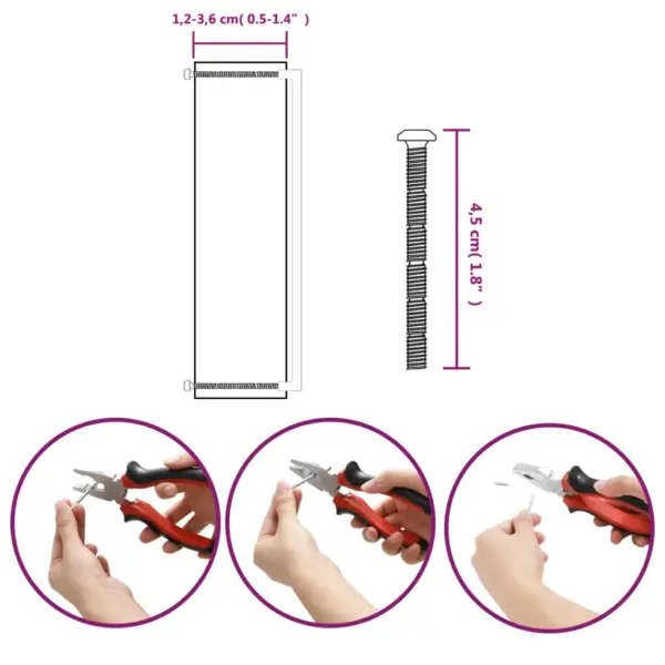 Kandilised kapi käepidemed, hõbedane roostevaba teras, 20 tk, 480 mm ava vahe – 9