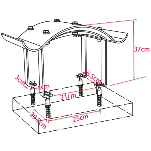 Roostevabast terasest korstnakate, hõbedane, 50 x 50 x 37 cm – 8