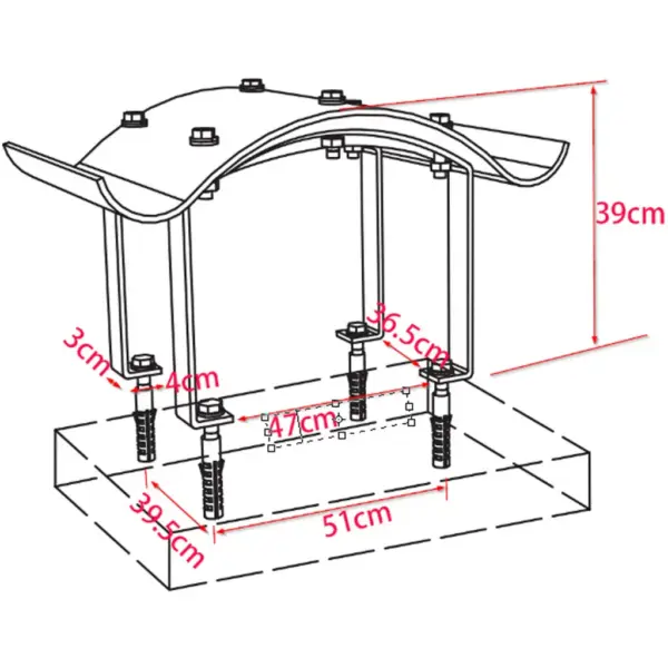 Roostevabast terasest korstnakate, hõbedane, 60 x 80 x 39 cm – 8