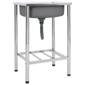 Matkavalamu kraaniga, sügav ühe-kausiline roostevabast terasest valamu raamiga, 55 x 45 x 18 cm