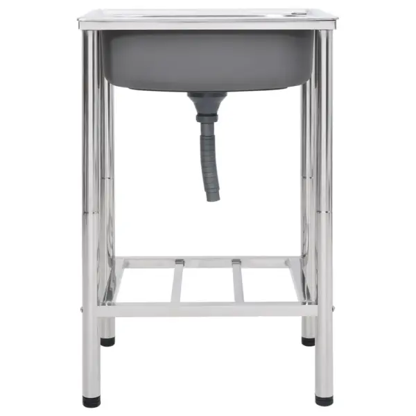 Matkavalamu kraaniga, sügav ühe-kausiline roostevabast terasest valamu raamiga, 55 x 45 x 18 cm – 2