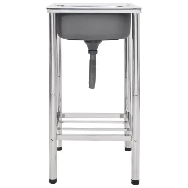 Matkavalamu kraaniga, sügav ühe-kausiline roostevabast terasest valamu raamiga, 55 x 45 x 18 cm – 3