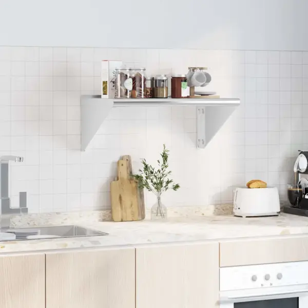 Roostevabast terasest seinariiul tõstetud servaga, hõbedane, 75 x 45 x 31 cm, 50 kg kandevõimega – 3