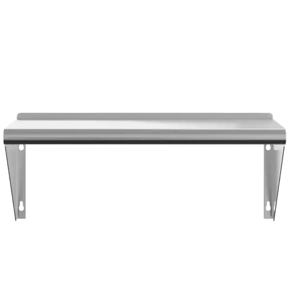 Hõbedane roostevabast terasest seinariiul, 75 x 30 x 31 cm, kandevõime 50 kg – 5