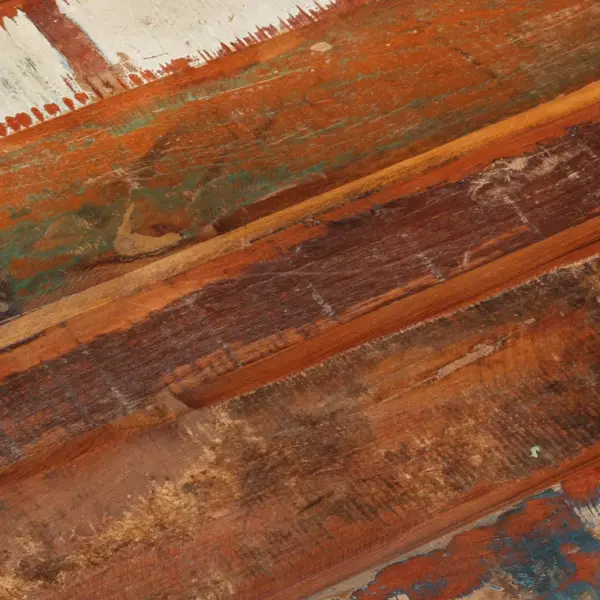 Ruudukujuline taaskasutatud puidust lauaplaat 80 x 80 cm, 15–16 mm, mitmevärviline – 9