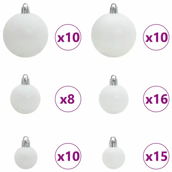 Sale kunstjõulupuu LED tulede, ehete ja alusega, 180 cm, roheline – 7