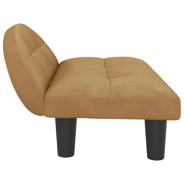 Sametist koeravoodi männipuidust raamiga, pruun, 70 x 52 x 30 cm – 4