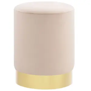 Sametist tünnikujuline tumba kuldse alusega, aprikoosivärvi, 28 x 36 cm