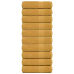 Saunalinad FROGN, 10 tk, kuldne, 100 x 150 cm, 100% puuvill, 360 g/m²