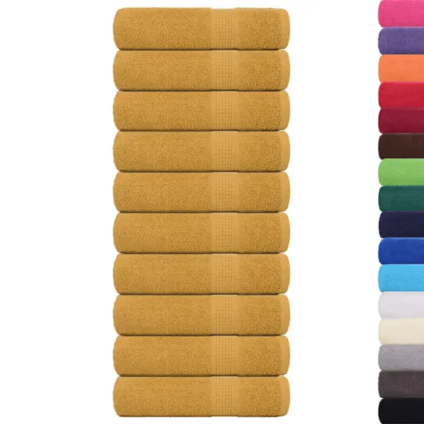 Saunalinad FROGN, 10 tk, kuldne, 100 x 150 cm, 100% puuvill, 360 g/m² - 2