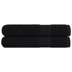 Mustad saunalinad FROGN, 2 tk, 80 x 200 cm, 100% puuvill, 360 g/m²