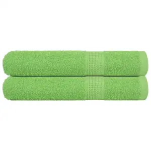 Saunalinad FROGN, 2 tk, õunaroheline, 100% puuvill, 80 x 200 cm, 360 g/m²