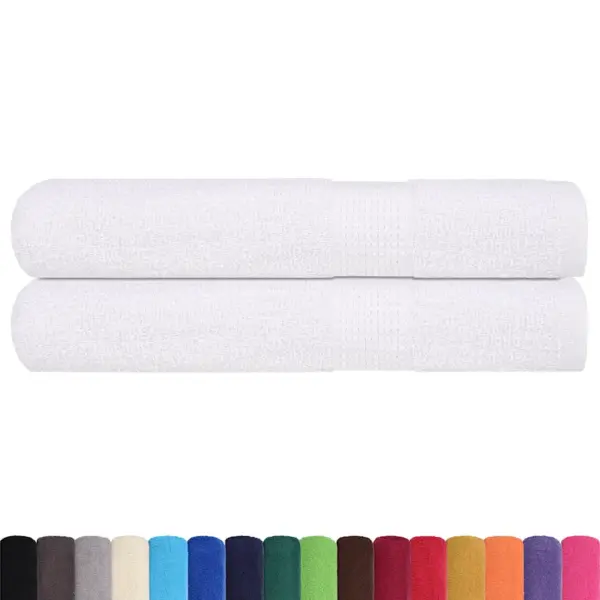 Saunalinad FROGN, 2 tk, valge, 80 x 200 cm, 100% puuvill, 360 g/m² – 2