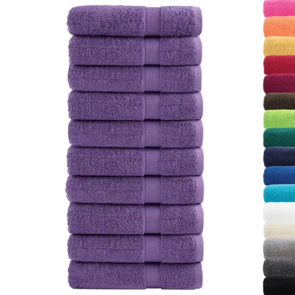 Saunalinad SOLUND, lilla, 10 tk, 100 x 150 cm, 600 gsm - 2