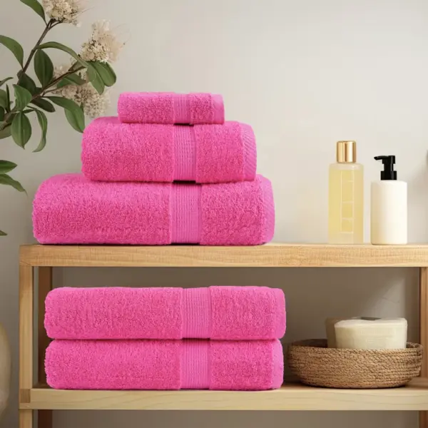 Saunalinade komplekt SOLUND, 4 tk, roosa, 70 x 140 cm, 600 gsm, 100% puuvill - 3