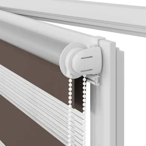 Sebraruloo läbipaistvate ja pimendavate triipudega, 140 x 175 cm, kohvivärvi, 100% polüester – 9