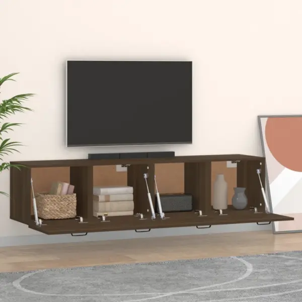 Seinakapid 2 tk, pruuni tamme toonis tehispuit, 60 x 36,5 x 35 cm – 3